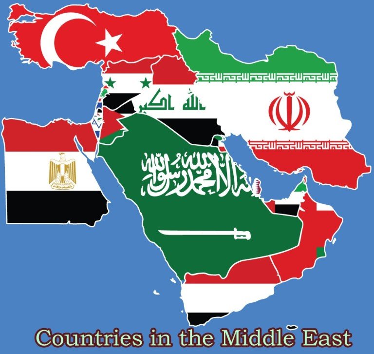 what countries are in the middle east